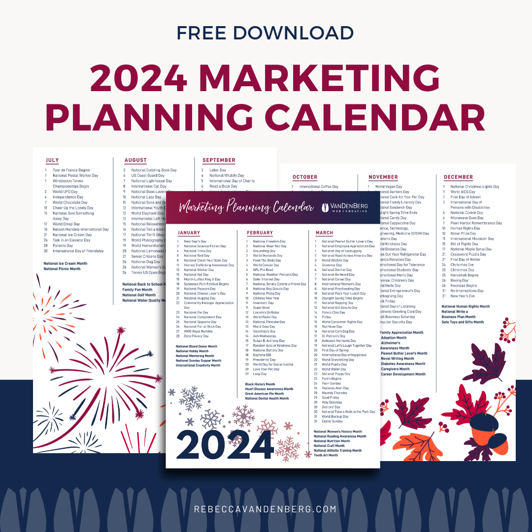 2024 Marketing Planning Calendar