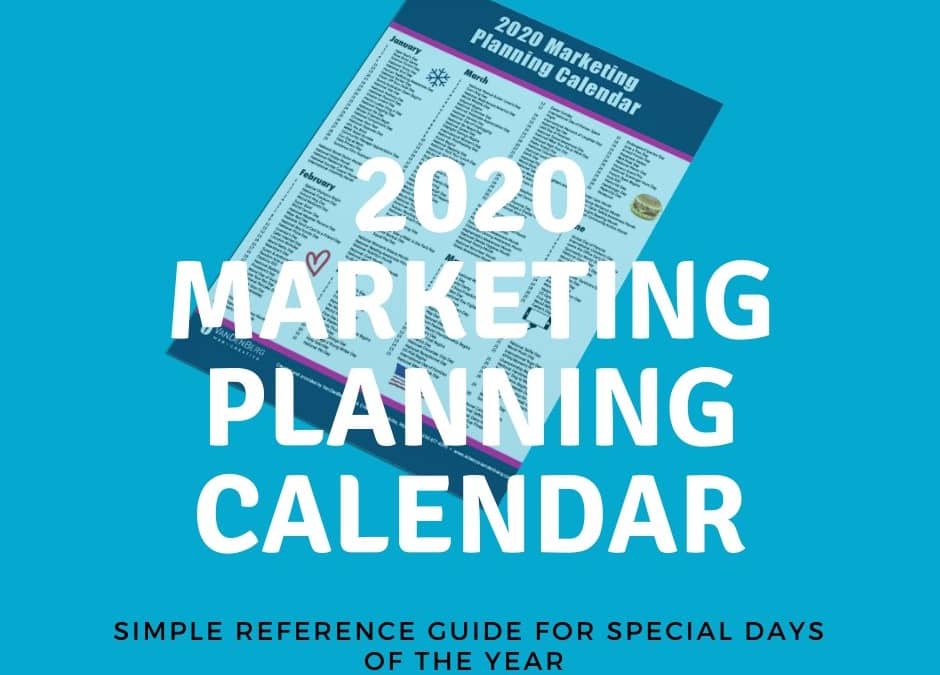 2020 Marketing Planning Calendar