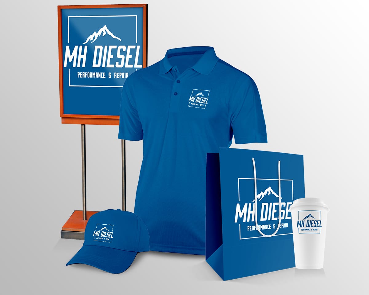 MH Diesel Logo Mockup