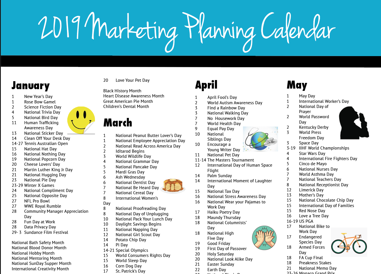 2019 Marketing Planning Calendar