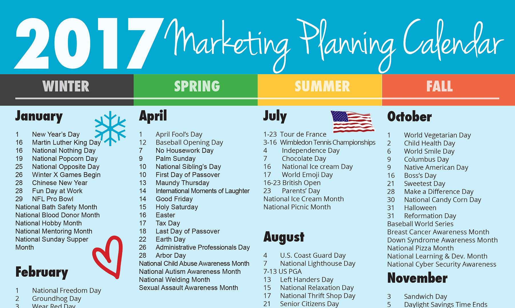 ultimate marketing planning calendar 2017