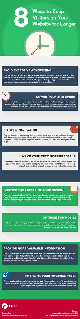 8 ways to keep visitors on your website for longer
