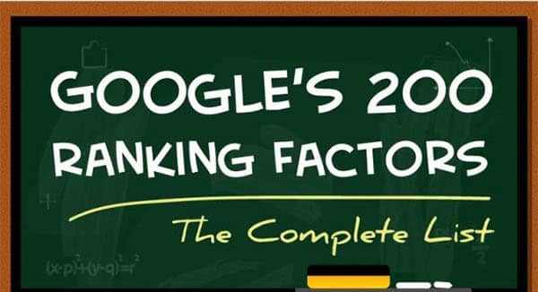 Google's 200 ranking factors