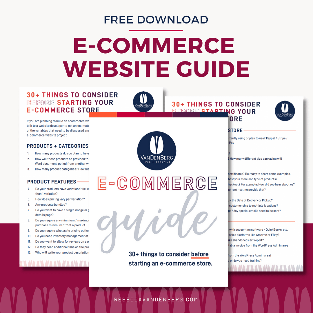 E-commerce website guide