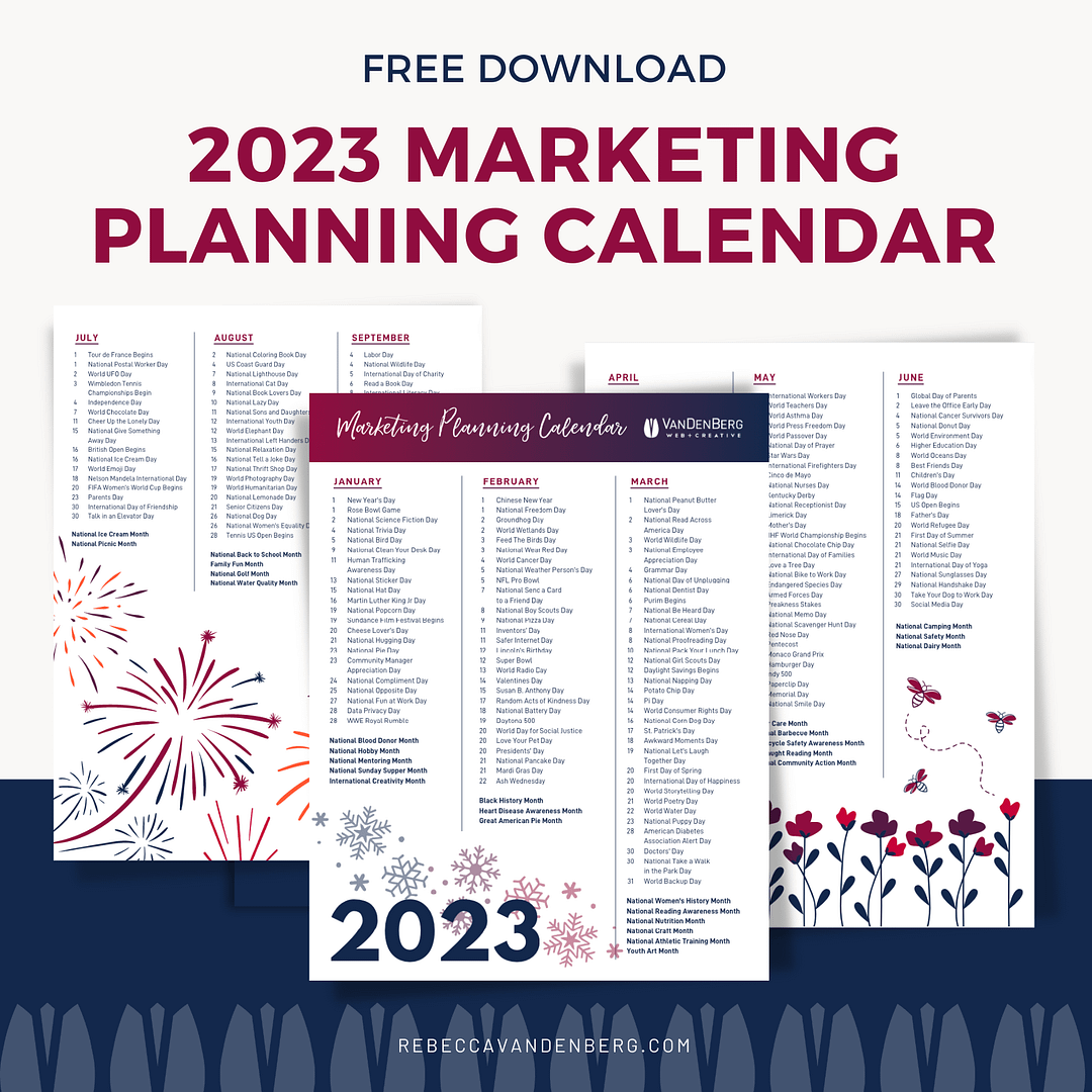 2023 Marketing Planning Calendar