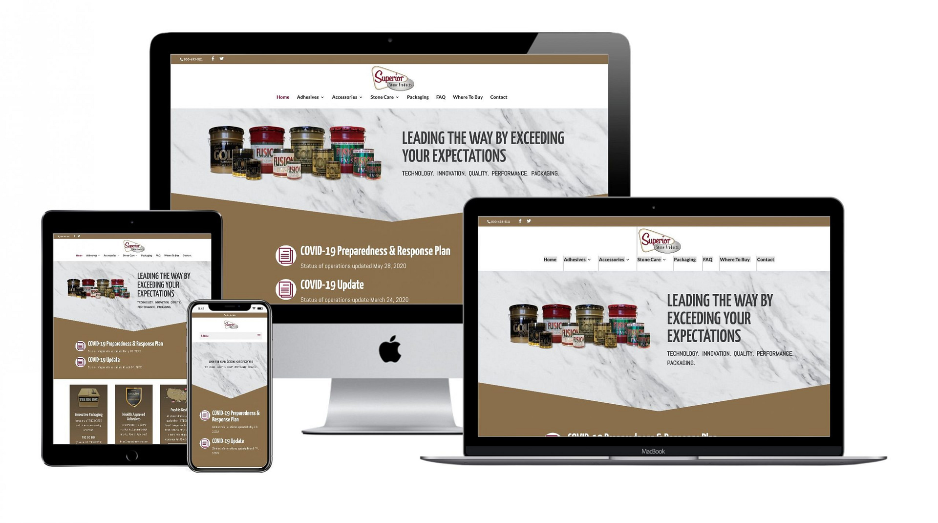 Superior Stone Products Website Design by VanDenBerg Web + Creative