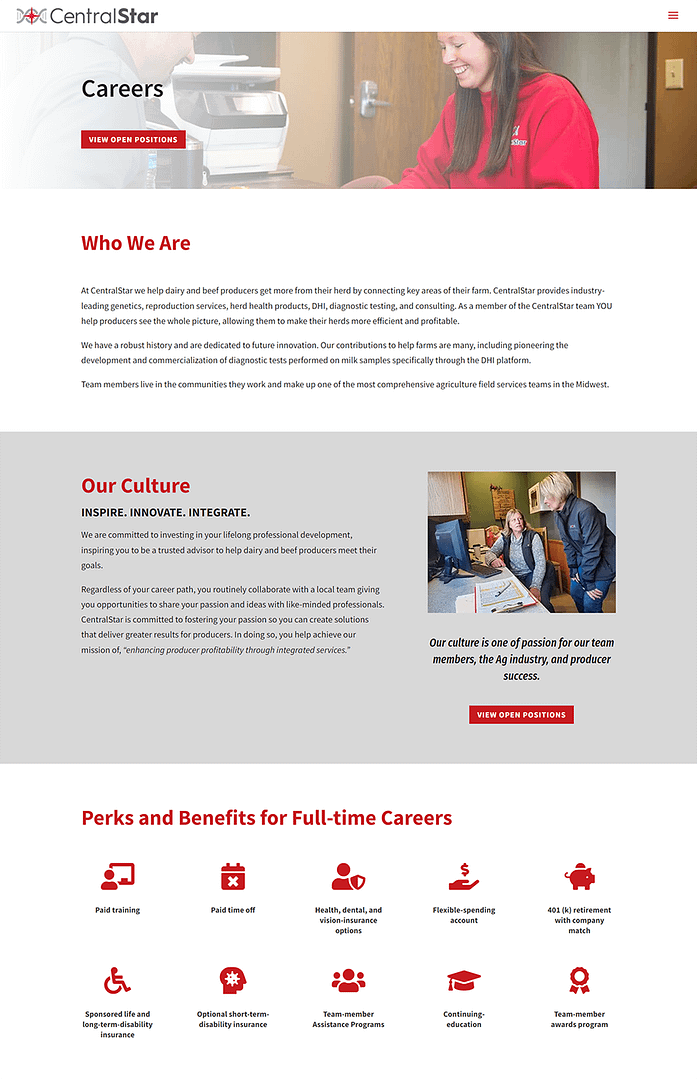 careers page of mycentralstar.com