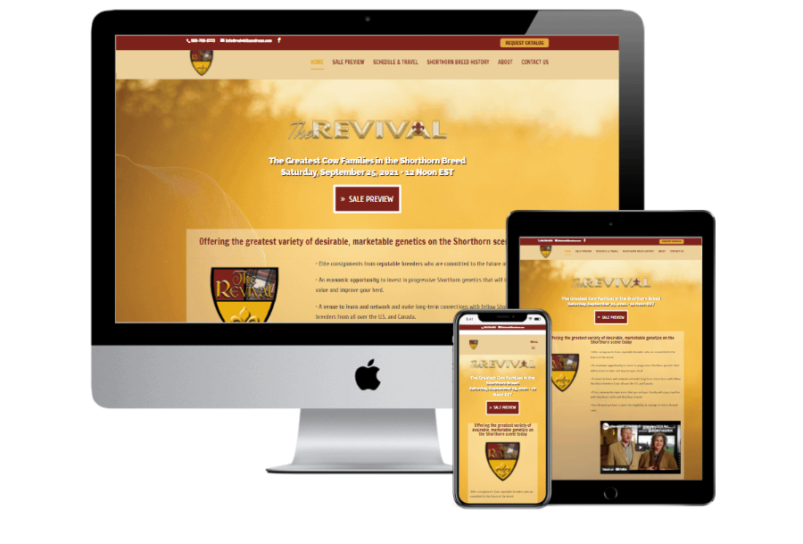 The Great Shorthorn Revival Website Mockup
